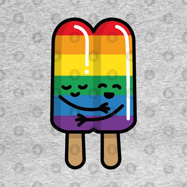 Lesbian Gay couple popsicle Rainbow flag LGBT love by LaundryFactory